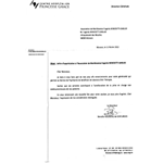 Lettera d'apprezzamento all'Associazione dal Centro Ospedaliero "Princesse Grace"